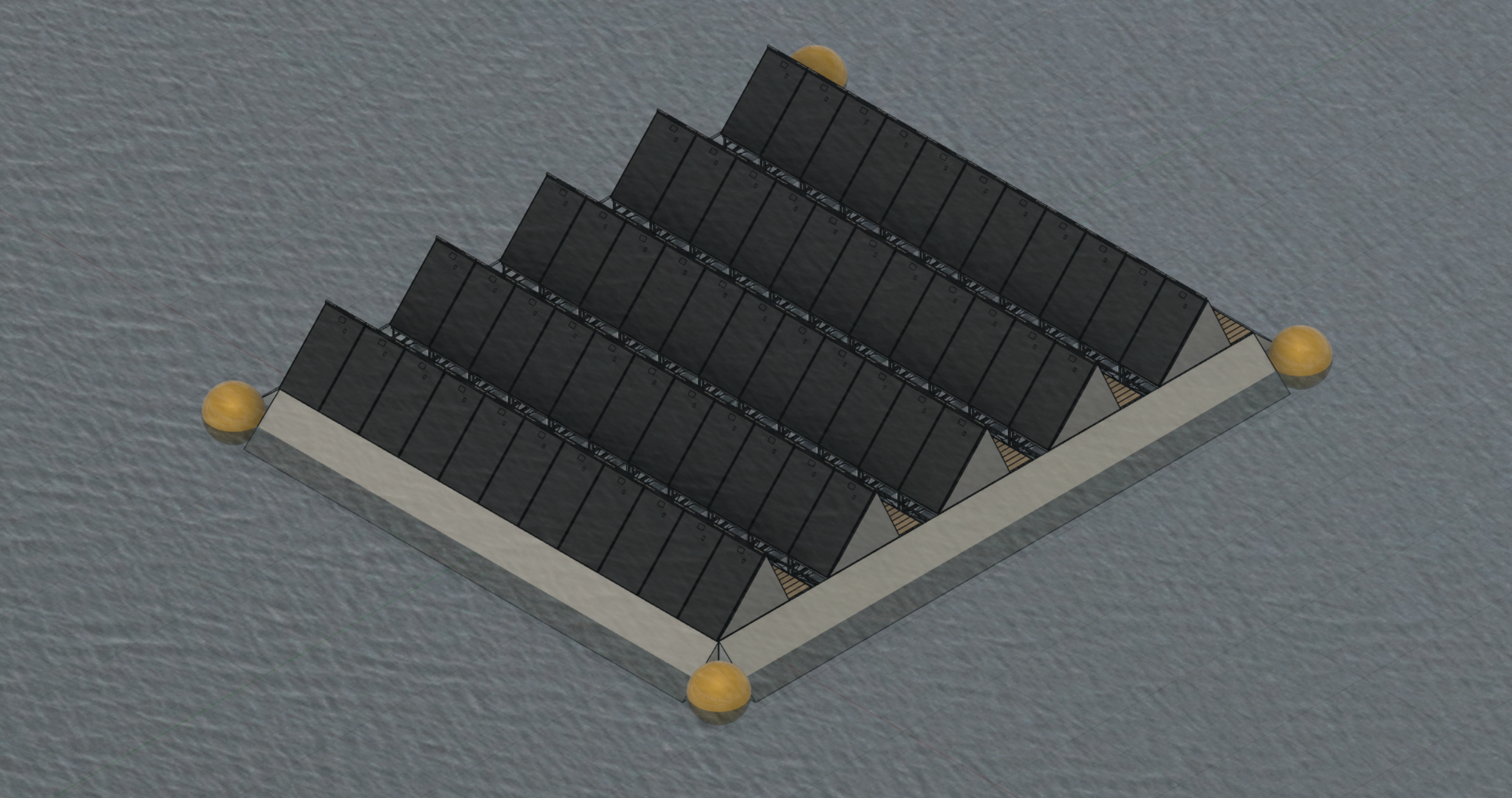 An example of a proposed Lily Pad Power PV array.